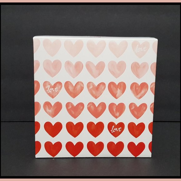 NEW Pottery Barn Set of 4 Watercolor Heart Shaped Stoneware Appetizer Plates - Picture 4 of 5